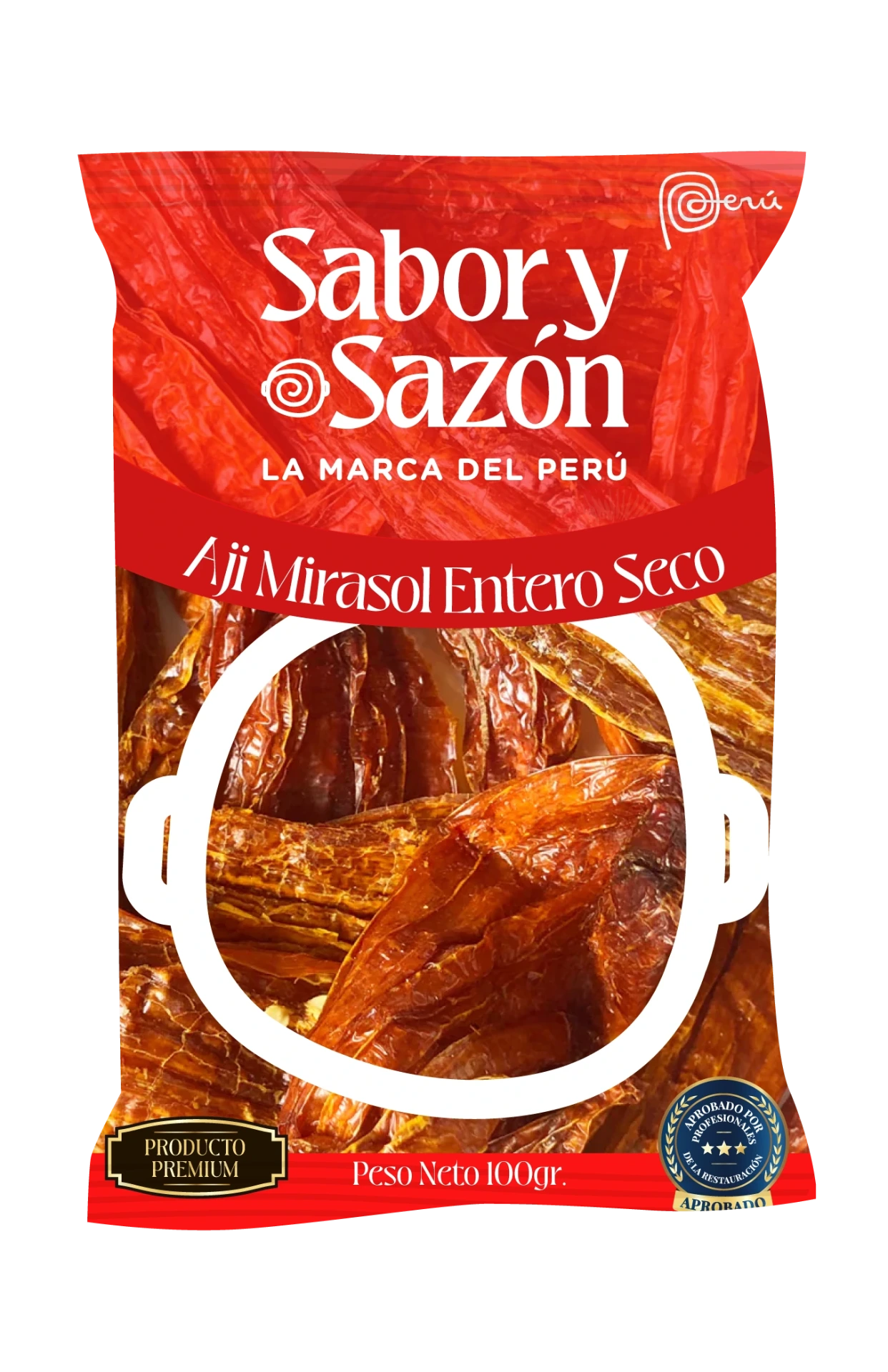 [OM-1150] Aji Amarillo/Mirasol seco (getrocknet)- Sabor y Sazón, 100g
