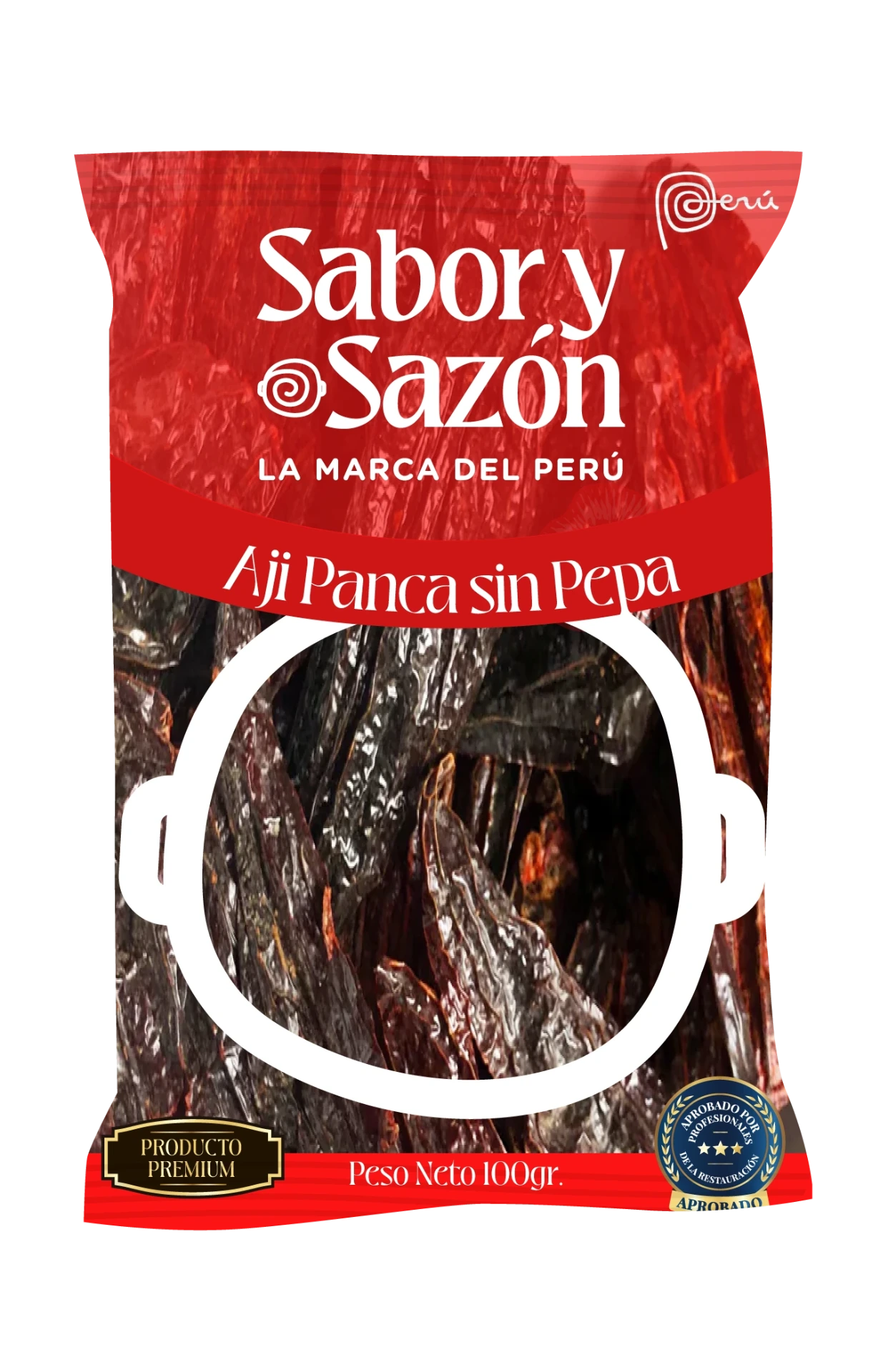 [OM-1385] Aji Panca sin Pepas seco (getrocknet) - Sabor y Sazón, 100g