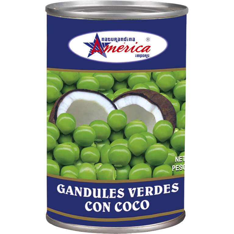Gandules con Coco / Straucherbsen mit Kokos - América, 425g Dose