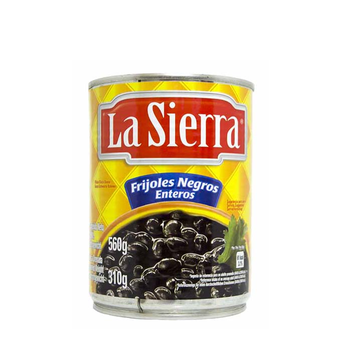 Frijoles Negros Enteros / Ganze Schwarze Bohnen - La Sierra, 560g Dose