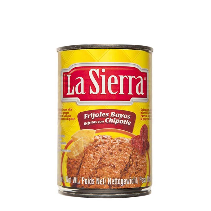Frijoles Bayos Refritos / Bohnenmus mit Chipotle - La Sierra, 430g Dose