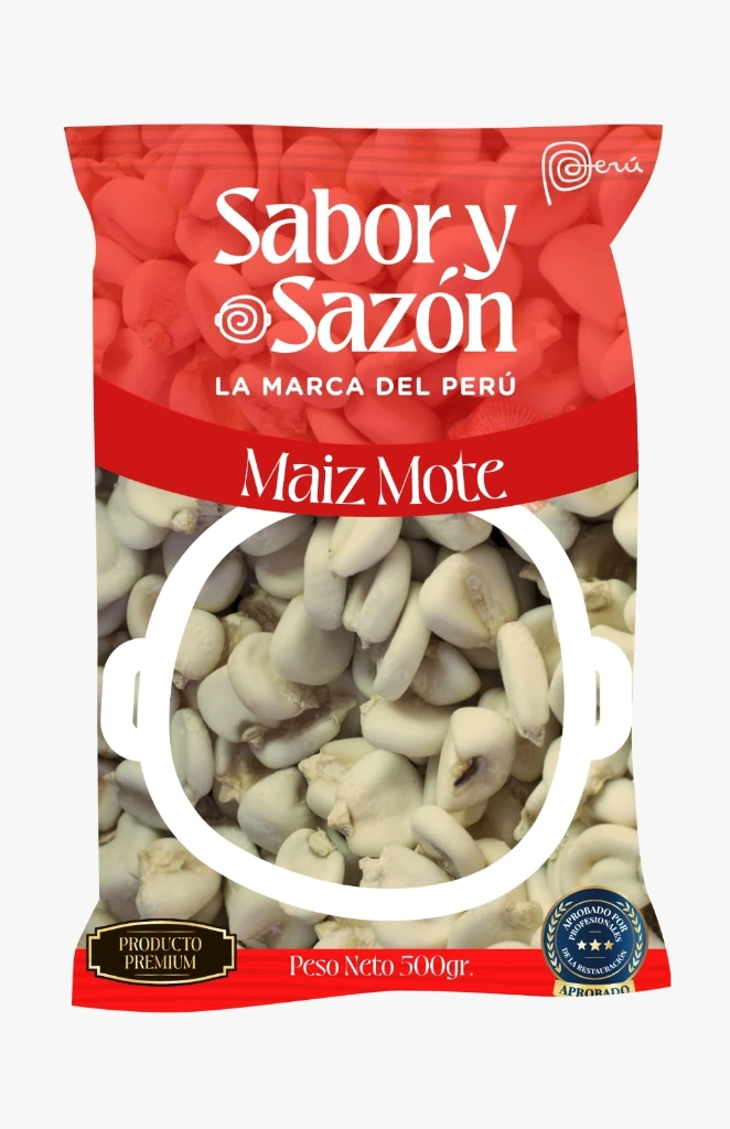 [OM-1380] Maíz Mote seco / Riesenmais (getrocknet) - Sabor y Sazón, 500g