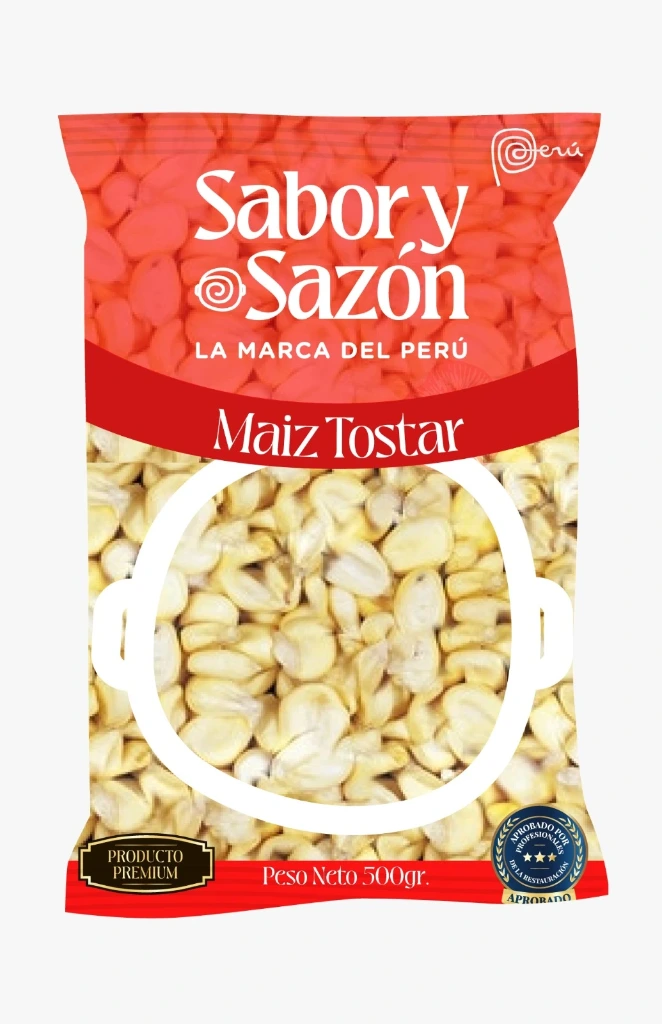 Maíz Cancha seco para tostar / Cancha-Mais zum Rösten (getrocknet) - Sabor y Sazón, 500g