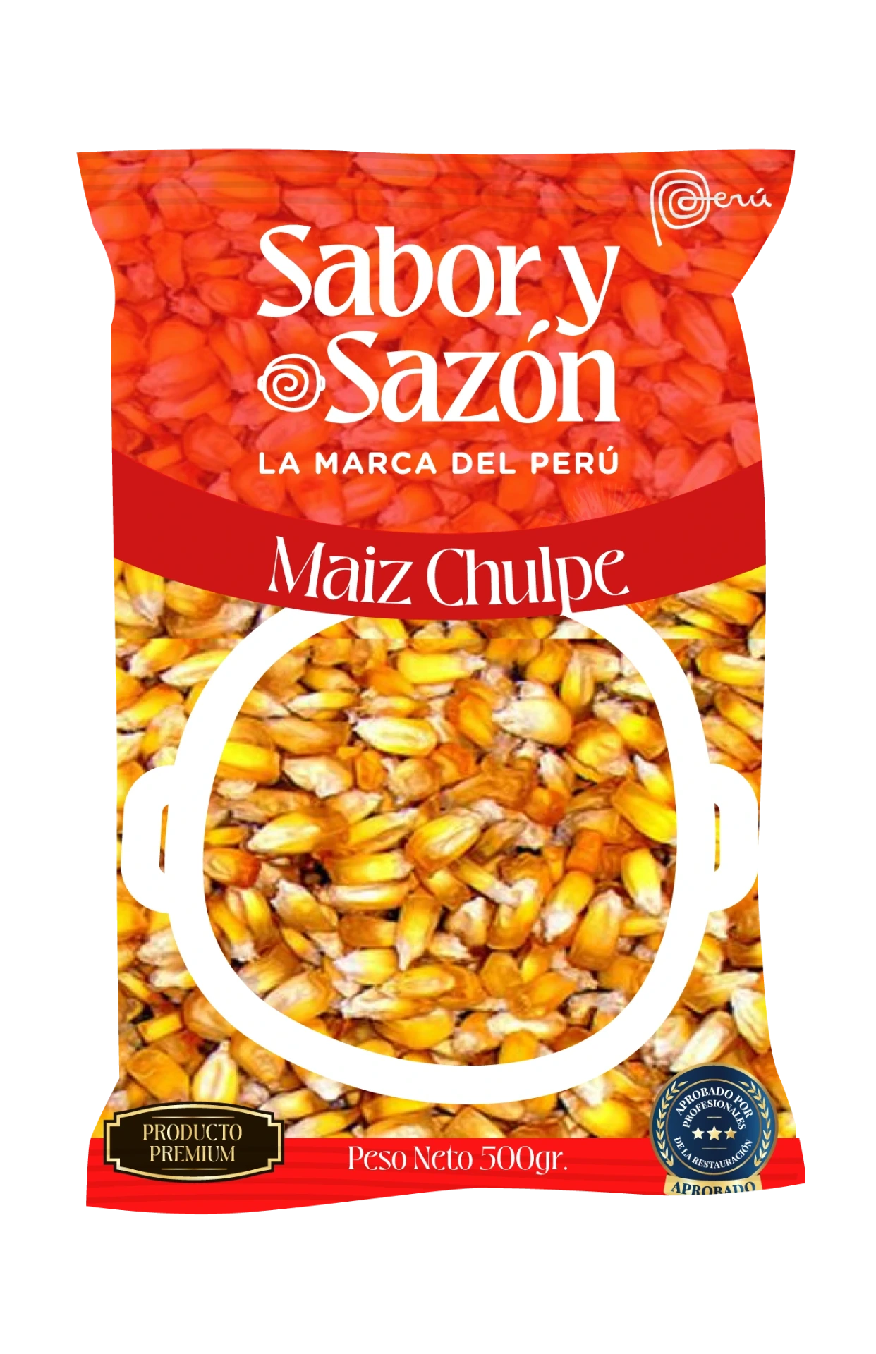 [OM-1284] Maíz Chulpe seco  para tostar / Chulpe-Mais zum Rösten (getrocknet) - Sabor y Sazón, 500g