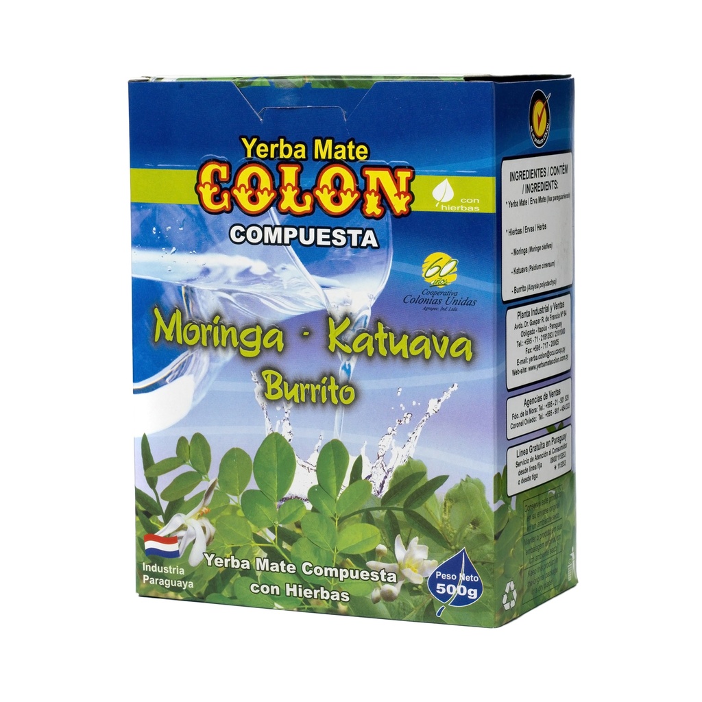[OM-1439] Yerba Mate Moringa Katuaba - Colon, 500g