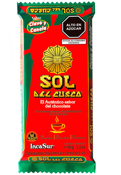 Chocolate Sol del Cusco con Clavo y Canela / Trinkschokolade mit Zimt und Nelken -  Sol del Cusco, 90g