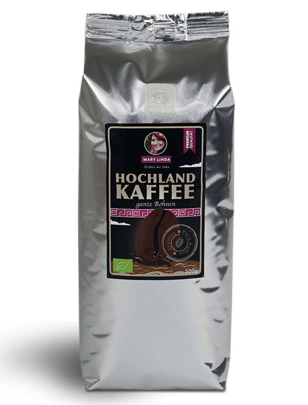 BIO Hochland Kaffee, ganze Bohnen, 500g
