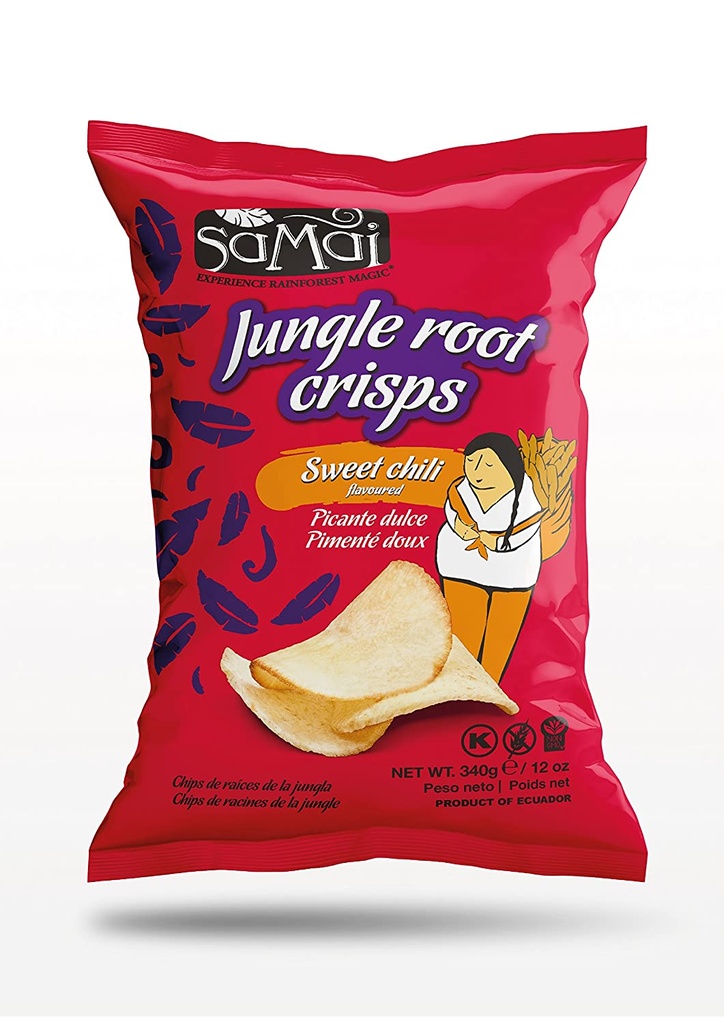 Rainforrest Root Crisps, sweet Chili / Exotische Chipsmischung mit Chili - Samai, 115g