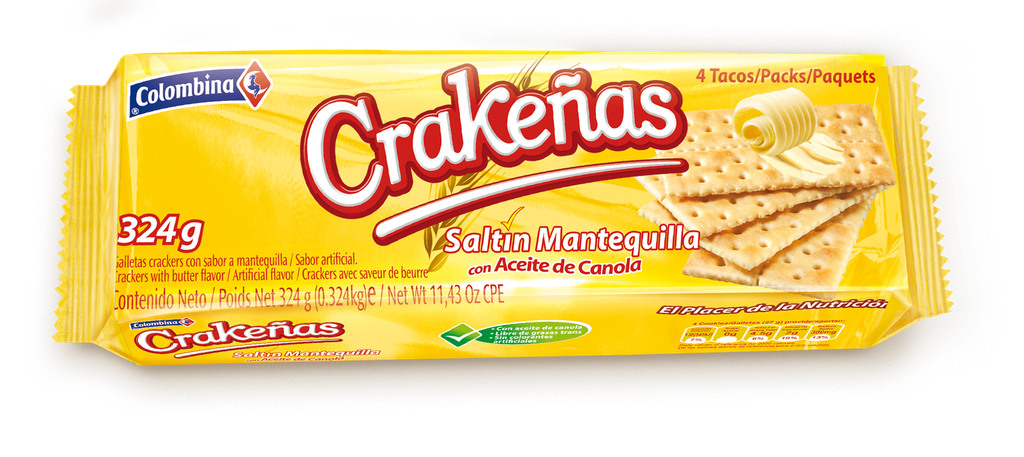 Crakeña Saltin Mantequilla / Buttercracker - Colombina, 324 g