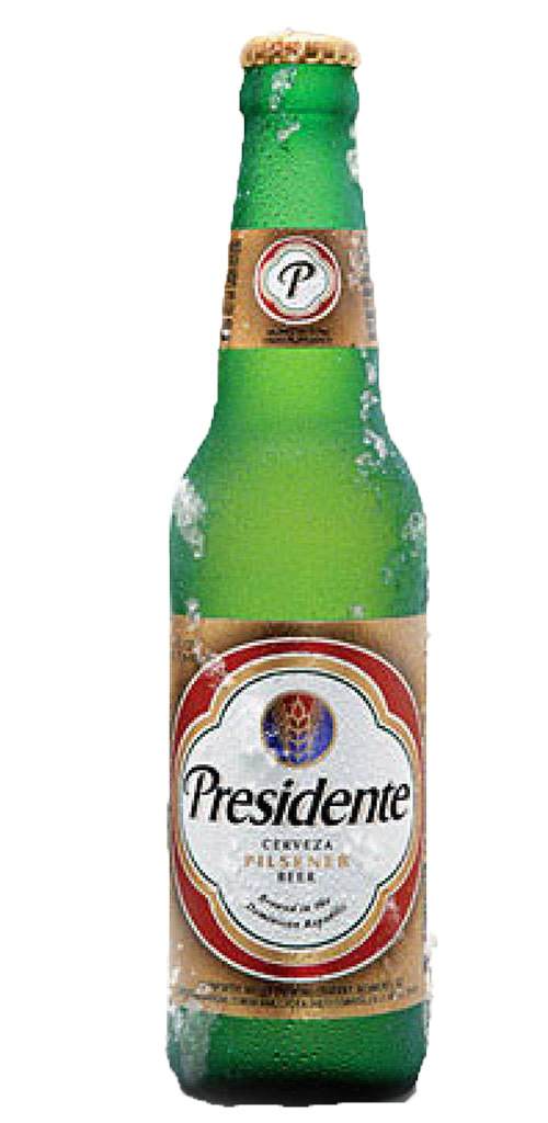 Cerveza Presidente, 355ml Glasflasche