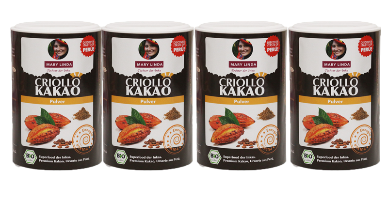 4 x 140g BIO Criollo Kakao Sparpaket