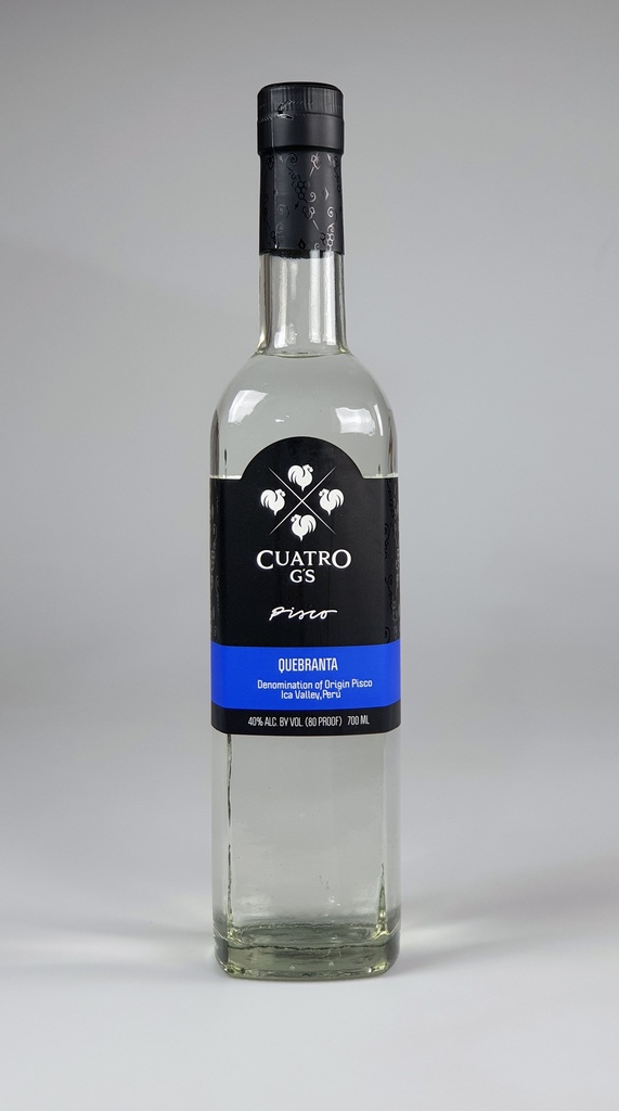 [OM-1802] Pisco Puro Quebranta - Cuatro G's, 700ml 40°