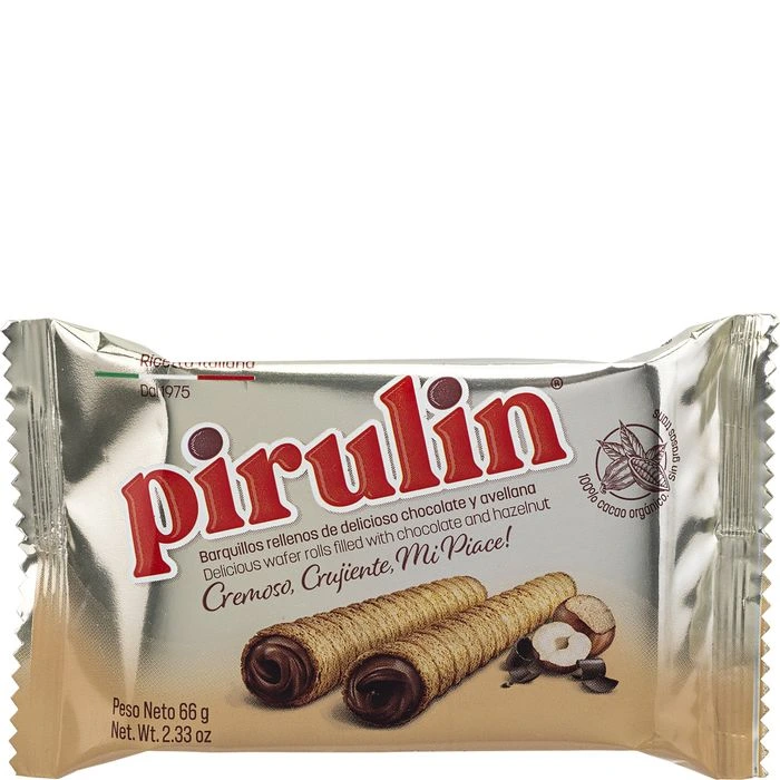 [OM-1949] PIRULIN BARQUILLOS BANDEJA 66g Cj x 4 Disp x 12 Uds 