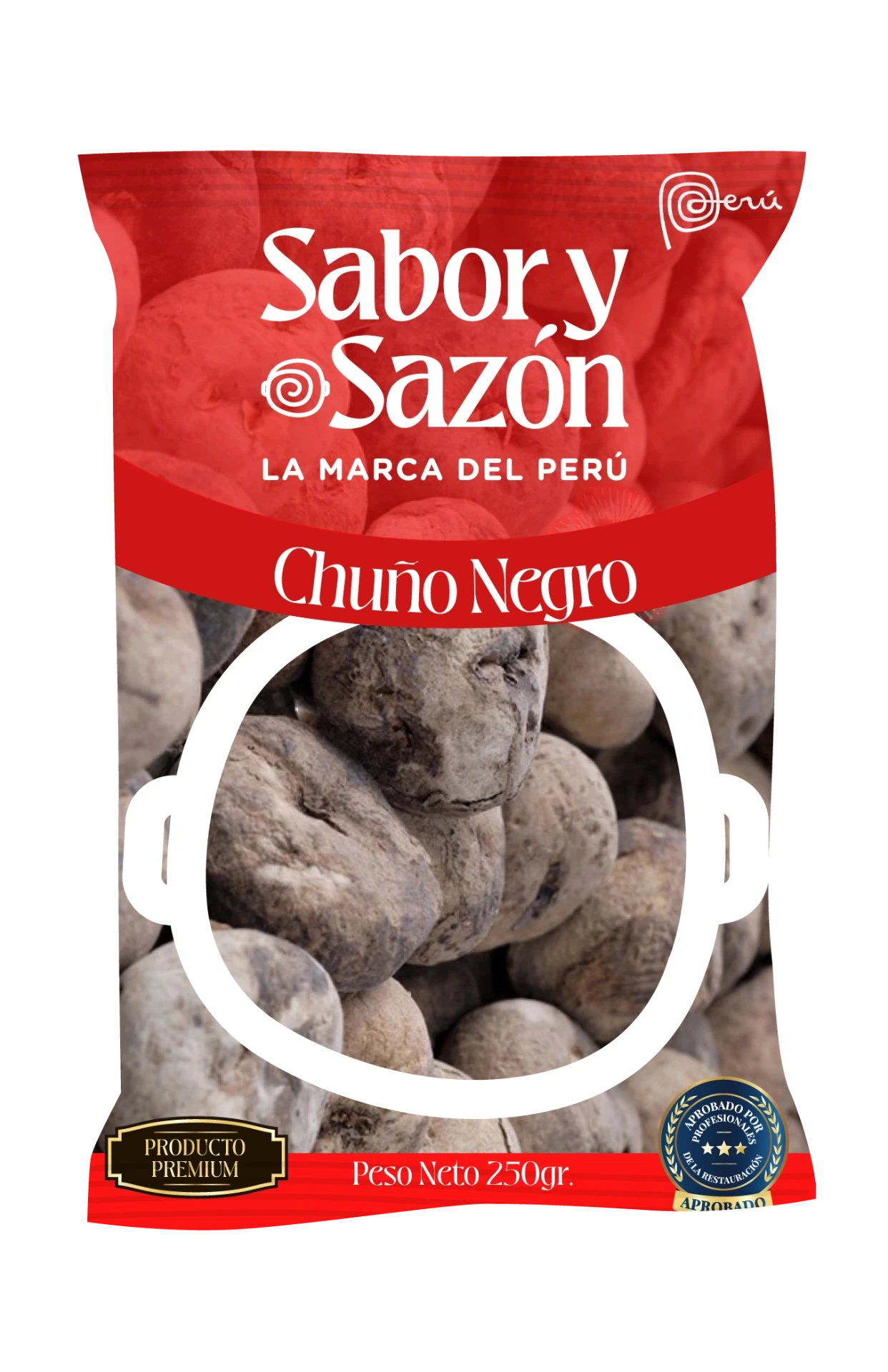 [OM-1956] Chuño negro / Dehydrierte Kartoffeln schwarz - Sabor y Sazón, 250g