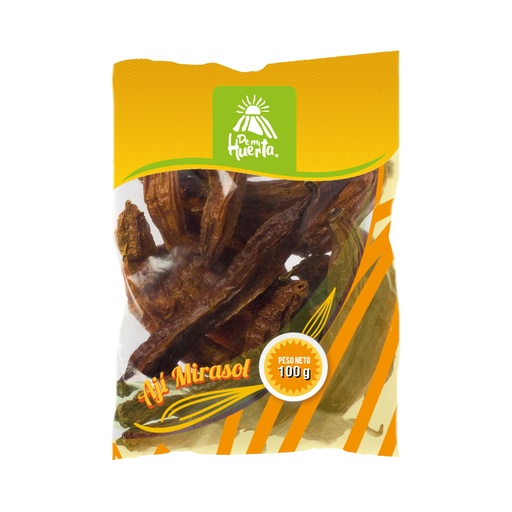 [OM-1668] Aji Amarillo/Mirasol seco / Gelbe Aji-Chilis (getrocknet) - De mi Huerta, 100g