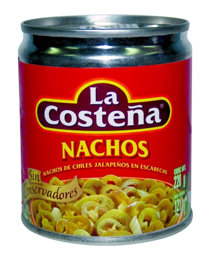 [OM-1159] Jalapeños Nachos / Jalapeño-Chilis in Scheiben (eingelegt)- La Costeña, 220g