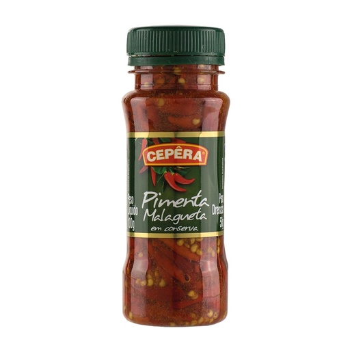 [OM-1608] Pimenta Malagueta Vermelha / Rote  Malagueta-Chili (eingelegt) - CEPÊRA , 100g
