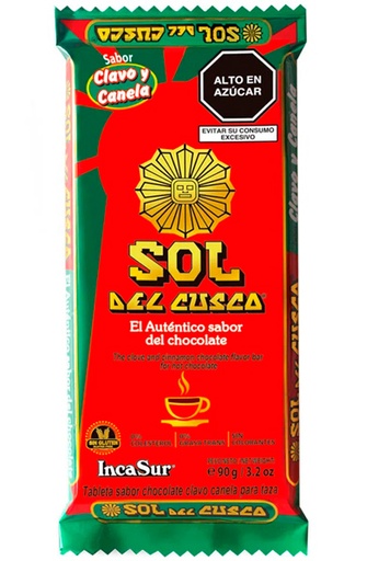 [OM-1068] Chocolate Sol del Cusco con Clavo y Canela / Trinkschokolade mit Zimt und Nelken -  Sol del Cusco, 90g