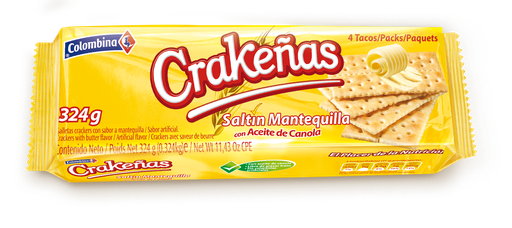 [OM-1573] Crakeña Saltin Mantequilla / Buttercracker - Colombina, 324 g
