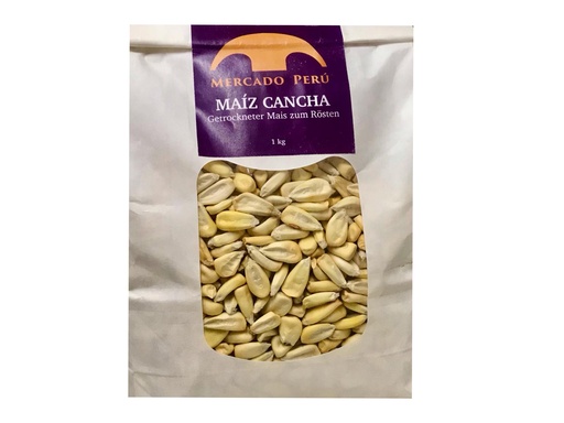 [MP-1050] Maíz Cancha seco para tostar / Cancha-Mais zum Rösten (getrocknet) - Mercado Perú, 1 kg