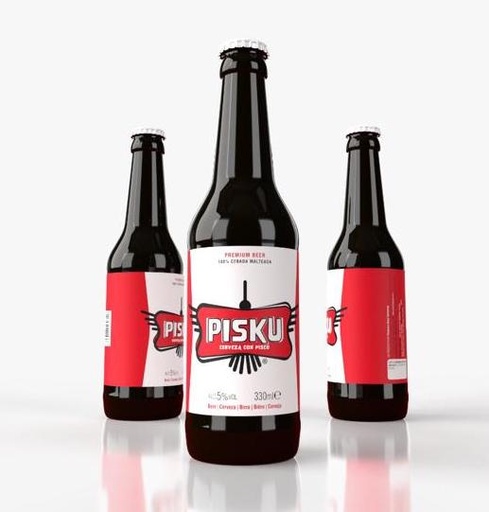 [OM-1708] Cerveza PISKU 7 Cerveza Artesanal con Pisco - Vol 5%,  330ml
