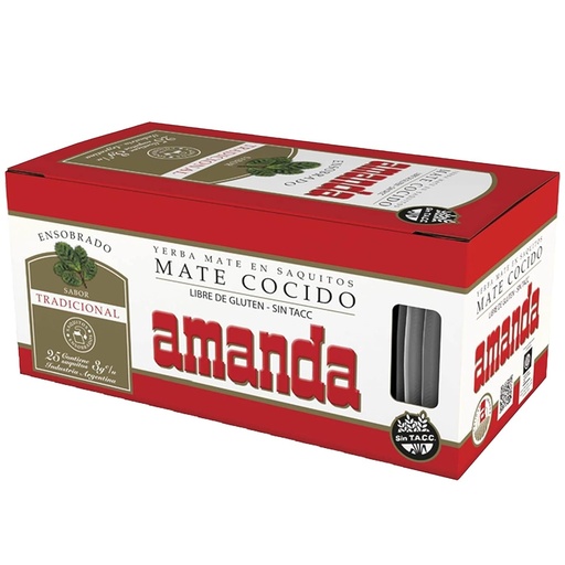 [OM-1741] Mate-Tee AMANDA Yerba Mate Traditional (Teebeutel), 25x3g