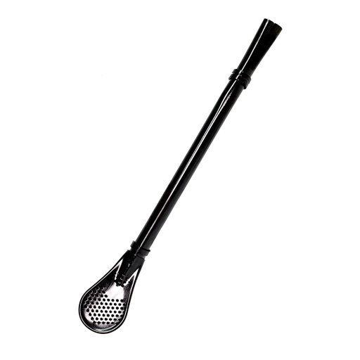 [OM-1769] Bombilla Cuchara (15,5cm) BLACK