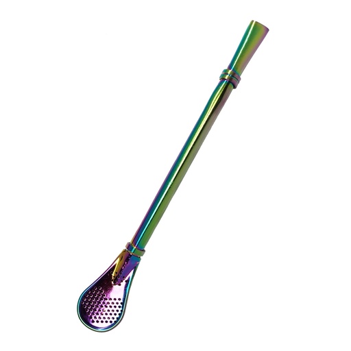 [OM-1771] Bombilla Cuchara (15,5cm) RAINBOW
