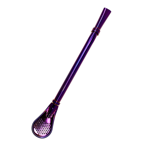 [OM-1772] Bombilla Cuchara (15,5cm) VIOLET