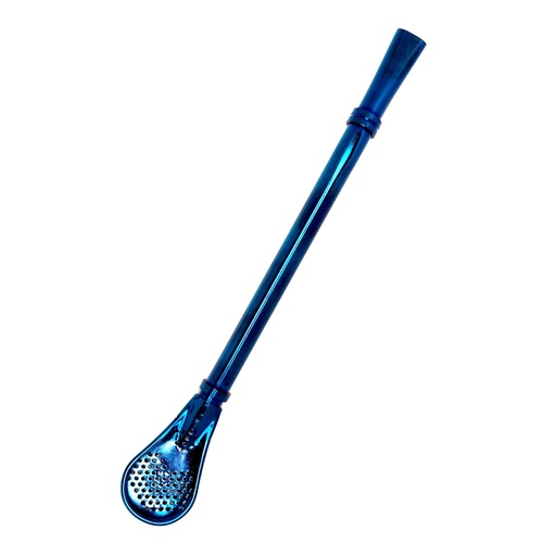 [OM-1773] Bombilla Cuchara (15,5cm) BLUE